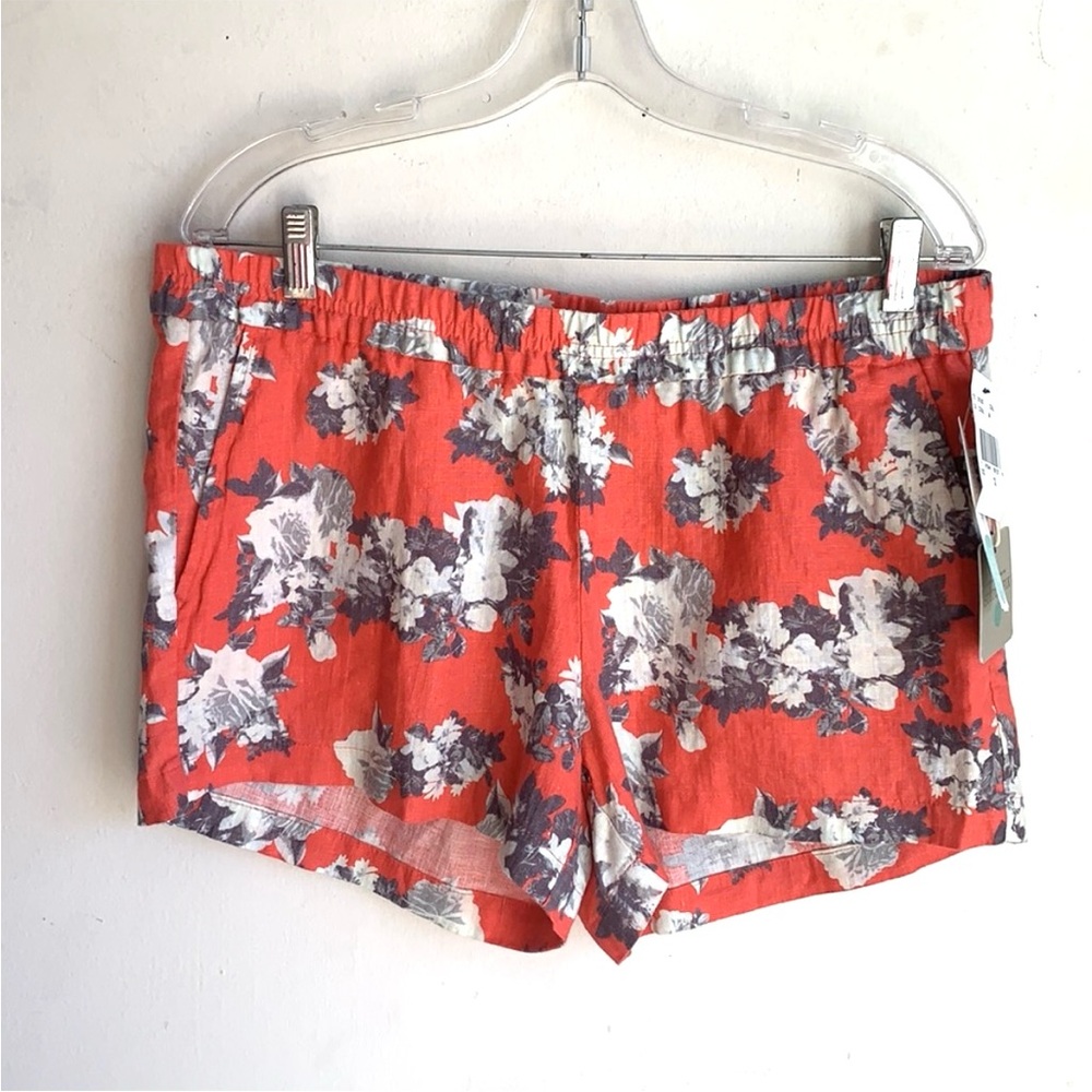 KUT From The Kloth Jansen  Linen Coral Shorts NWT Size 12